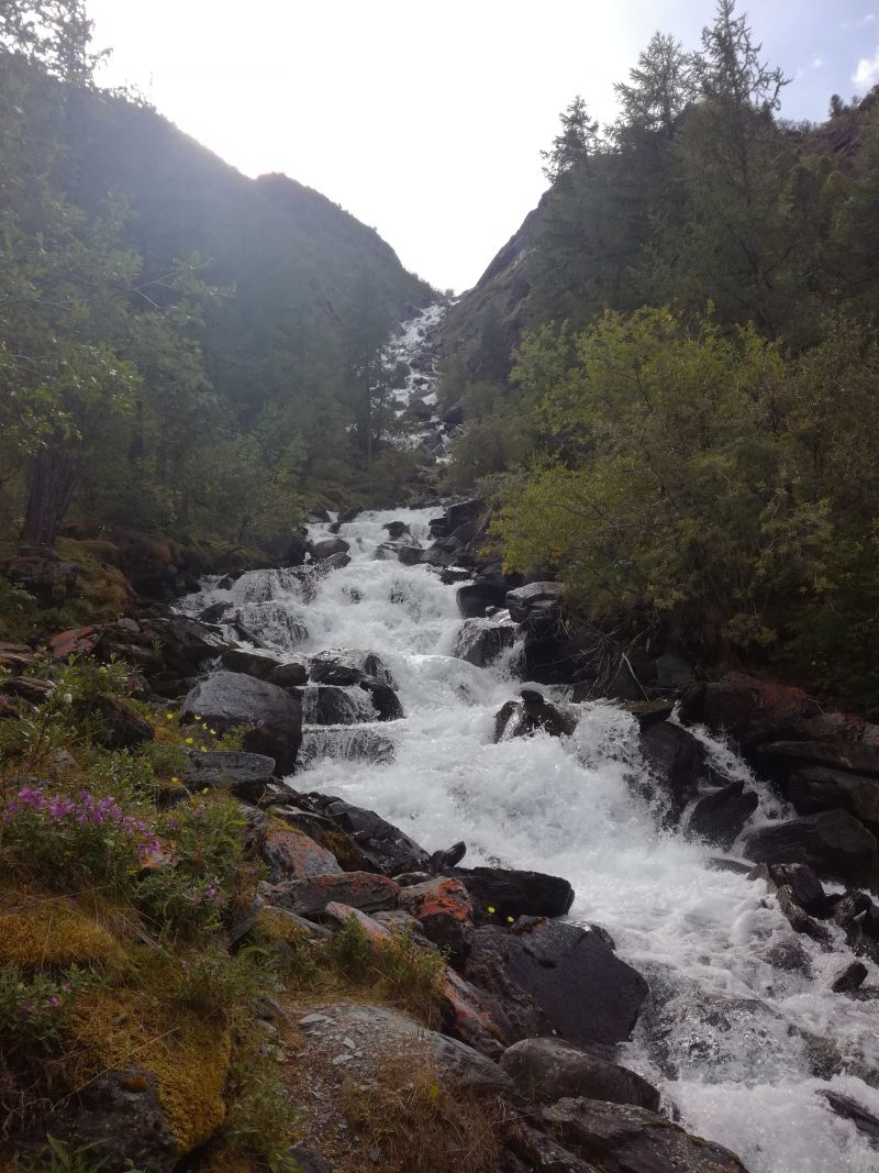водопад на Аккемском озере